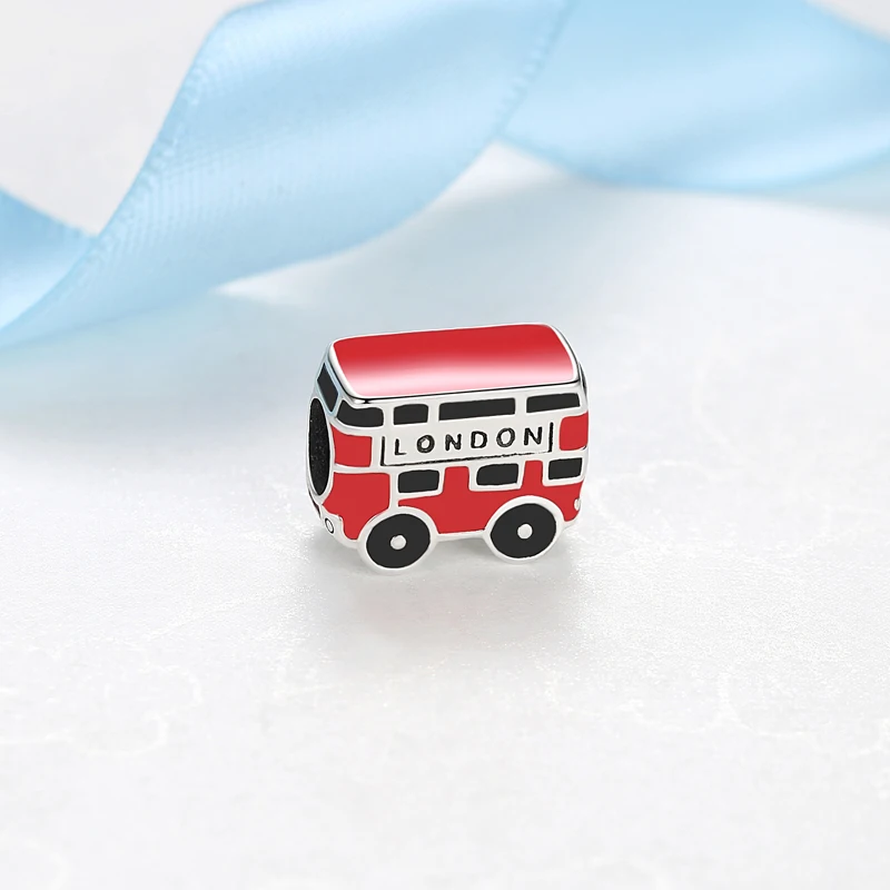 Original 925 Sterling Silver Charms Love London Bus Guard Pendant Beads Fit Pan Brand Bracelets Necklaces Women DIY Jewelry 2