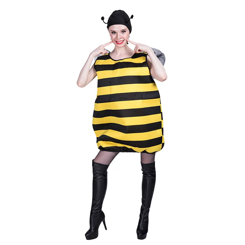 

Adults Women Men Bees Insect Animals Theme Party Dress Up Outfit Halloween Cosplay Costumes Carnival Role Playing Suit Jumpsuit