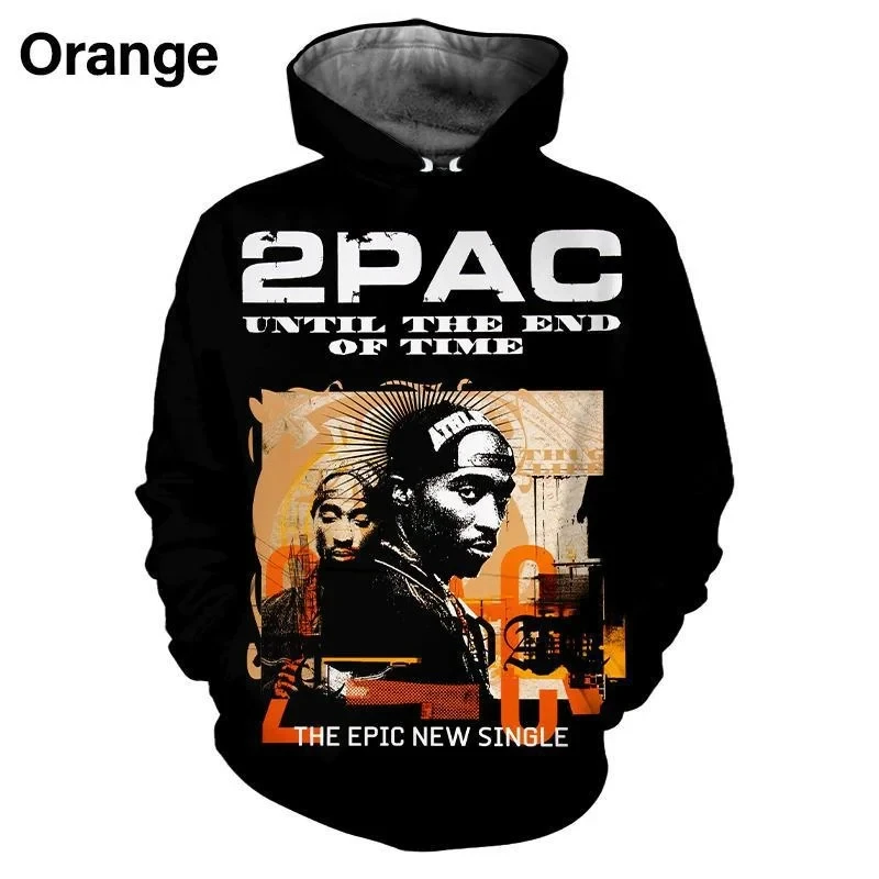 

2023 New Legend Rap Singer Tupac 2Pac Hoodies 3D Printed Streetwear Hip Hop Sweatshirt Fashion Unisex Cool Pullover Oversized