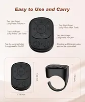 Tiktok Scrolling Ring Tiktok Remote Control Is Suitable for Iphone, iPad Bluetooth Page Turning Ring Roller, Both Camera Shutter, Short Video and Music Remote Control Function, Compatible with Ios and Android Phones 5