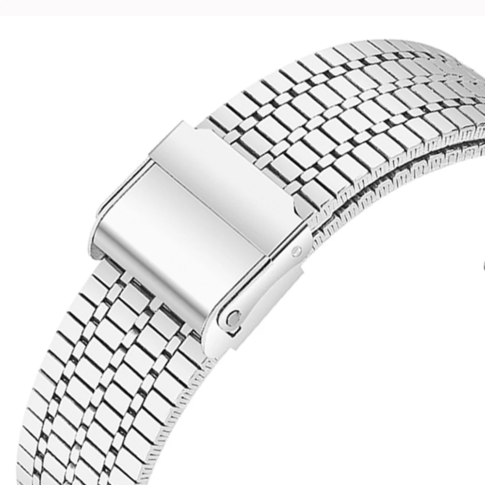Premium Stainless Steel Strap - Sleek No-Gap Metal Link Bracelet