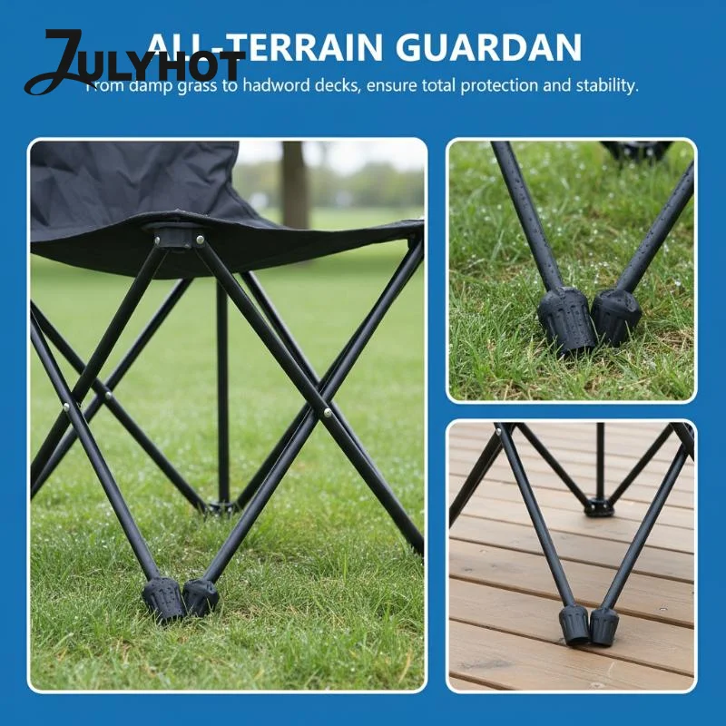 Set of 4 Rubber Non-Slip Chair Foot Covers – Noise-Dampening and Scratch-Proof Pads
