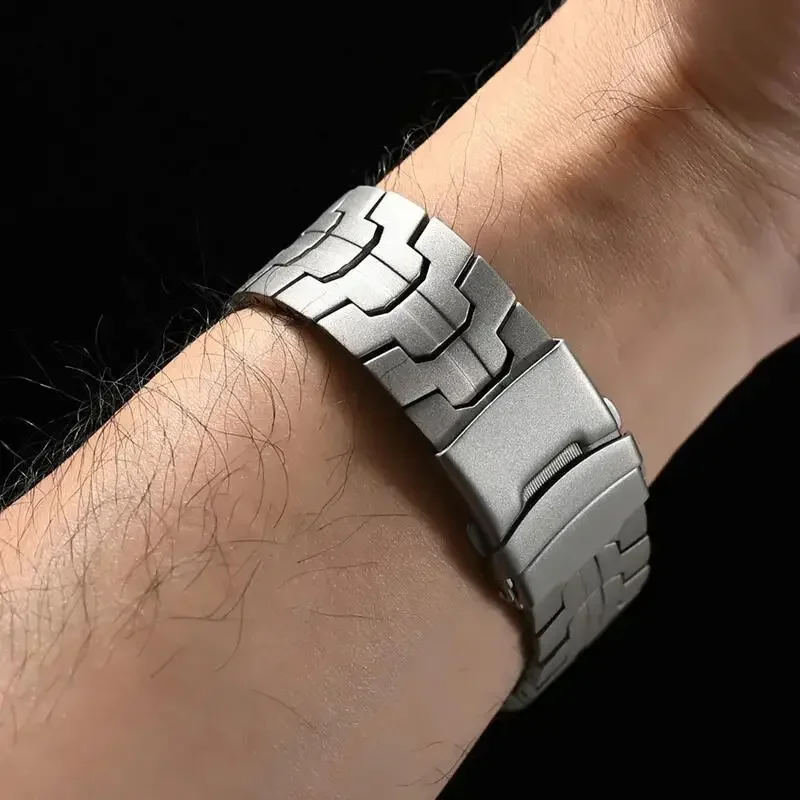 Stainless Steel Band - Premium 22mm Metal Bracelet Watch Strap