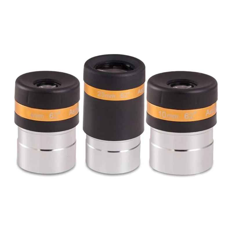 

M6CF Eyepiece for Telescope 62° Wide Angles AsphericEyepiece 1.25 inch AsphericEyepiece with Soft Eyecup (4/10/23mm)