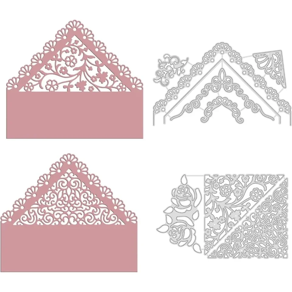 Fustella rettangolare per la creazione di biglietti, fustelle in metallo per congratulazioni, stencil per goffratura, per fai da te, scrapbooking