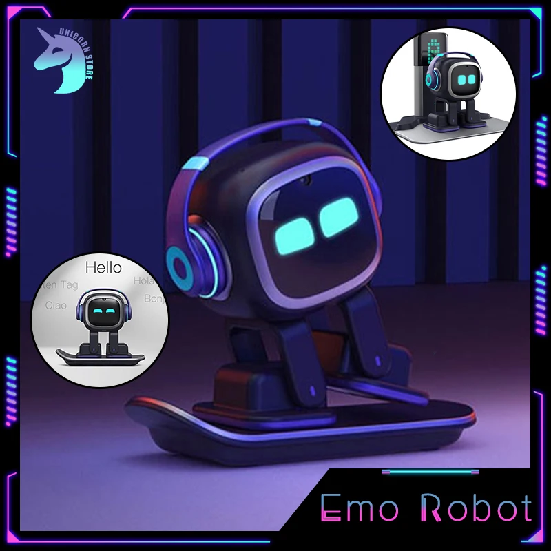 

Emo Robot Pet Emopet Intelligent Companion AI Emotional Communication Future Voice Robot For Home Desktop Decoratioin Toys Gift