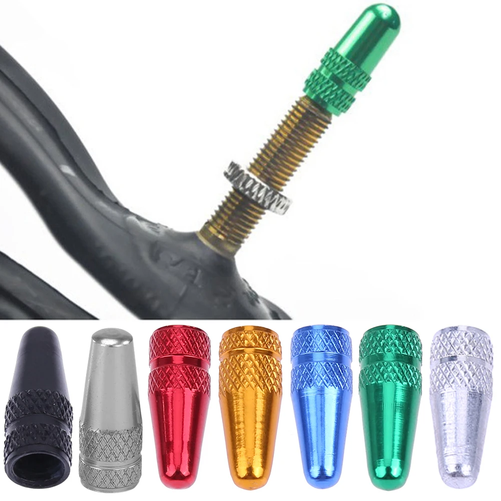 Set of 5 Premium Bicycle Valve Stem Dust Caps for Mountain and Road Bikes