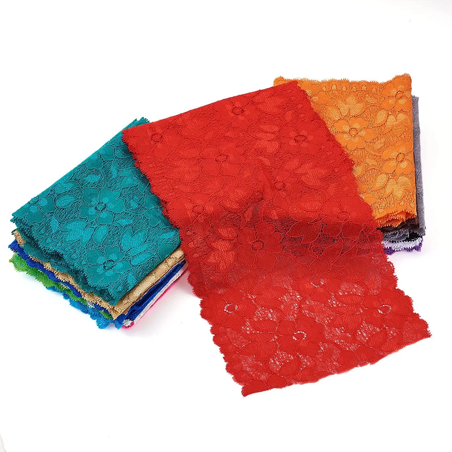Description Picture 4 of item2Meters/Lot 16CM Elastic Stretchy Spandex Floral Embroidered Lace Ribbon DIY Apparel Sewing & Fabric Handmade Crafts Material