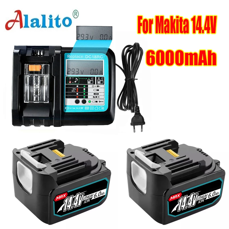 

Используется для литий-ионной батареи Makita 14,4 В, 6,0 Ач, BL1430B, 1460B, 1415194066-bdf440rфевtd, 130FWLXT, 20b14151945-0194559-battery