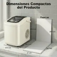 Machine à glaçons autonettoyante Homcom 12 kg/24h, 9 glaçons prêts en 7 minutes 8