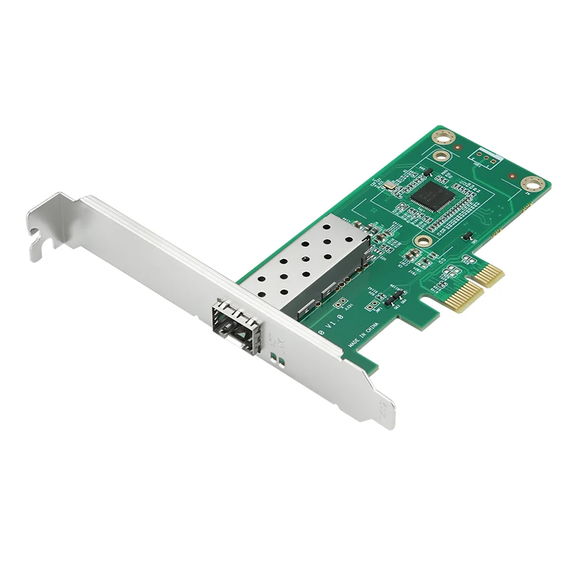 Intel 네트워크 카드 PCI Express x1-SFP 파이버 NIC 1000Mbps 기가비트 이더넷 Lan 카드(서버 데스크탑용 Intel I210 칩용)