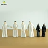 10pcs 25Scale Model Arab ABS Plastic White And Black Dresses Figures People For Diorama Architecture Street Scene Making 3