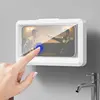 1PC Bathroom Waterproof Cell Phone Case No-Punch Kitchen Shelf Rotatable Drama Catchers 1