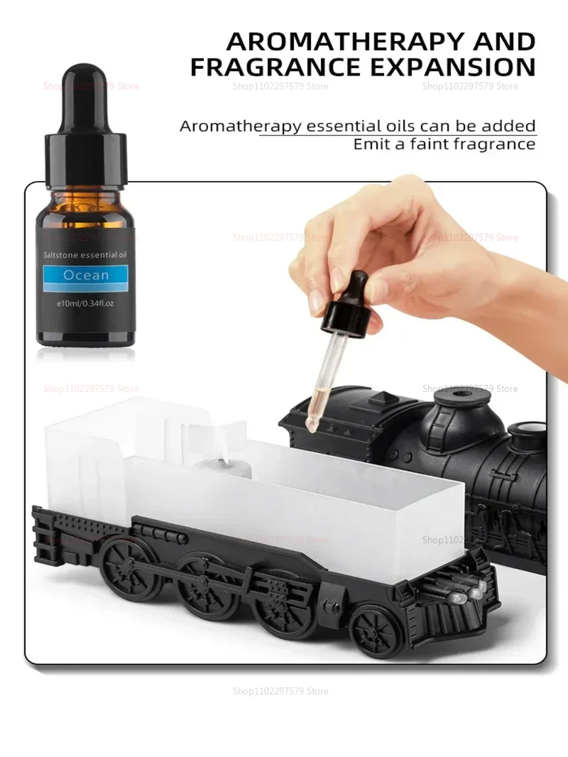 Description Picture 2 of itemTrain Model Air Humidifier With Remote Control Smoke Ring Spray Purifies Air Home Office Decor Gift Aroma Difusor Atomizer