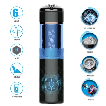 New Automatic telescopic Rotate Male Masturbation Cup Power Male Masturbation18 Adult Goods Sex Toys for Men sucking machine 2