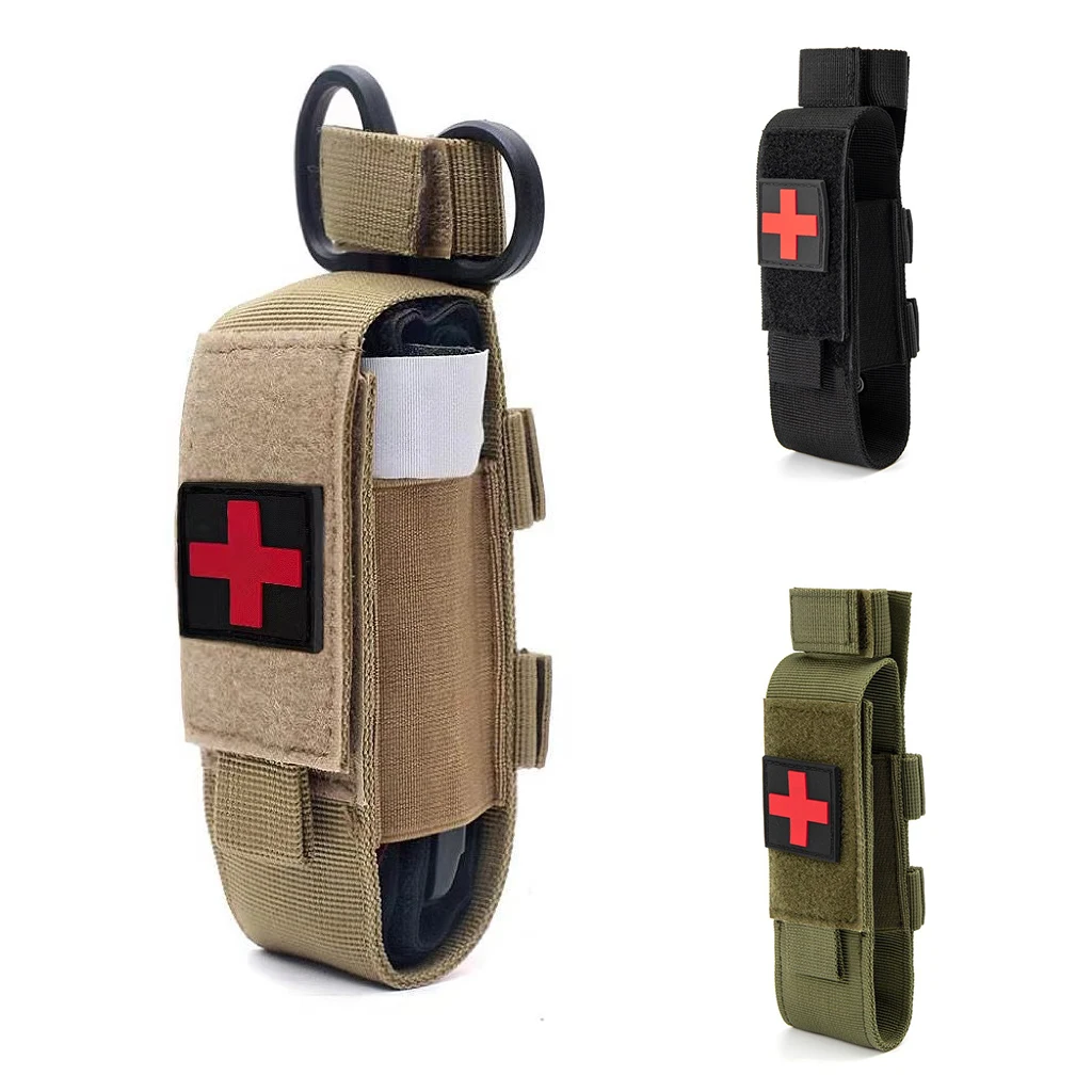 Borsa per laccio emostatico da esterno Borsa da appendere portatile per sopravvivenza all'aperto Forbici di primo soccorso Custodia per accessori Borsa per attrezzi per caccia in campeggio - immagine 2