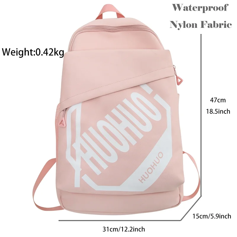 Simple Backpacks Large Capacity Travel Bag Solid Harajuku Student Schoolbag Backpack Women Laptop Mochila For Teenager Bookbag