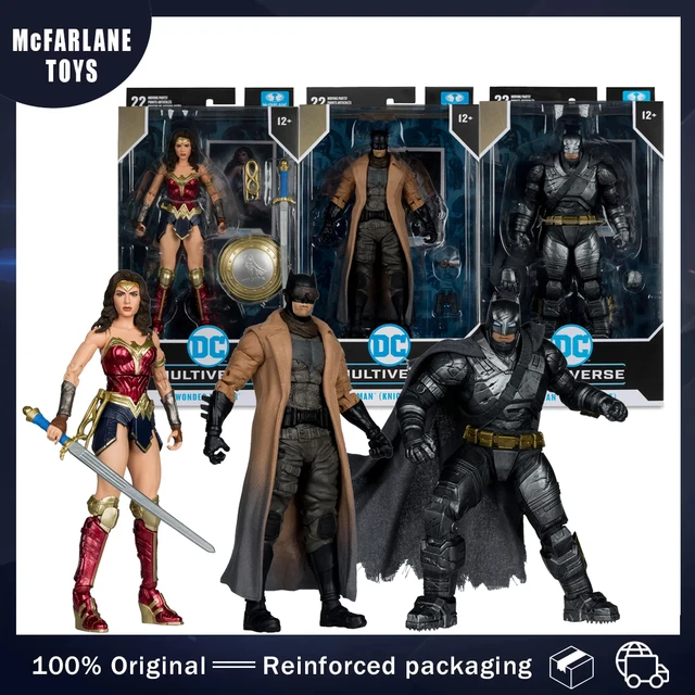Original Mcfarlane Dawn of Justice Wonder Woman&Batman Knightmare&Batman Armored Action Figure Collection Model Gift Toy Boys