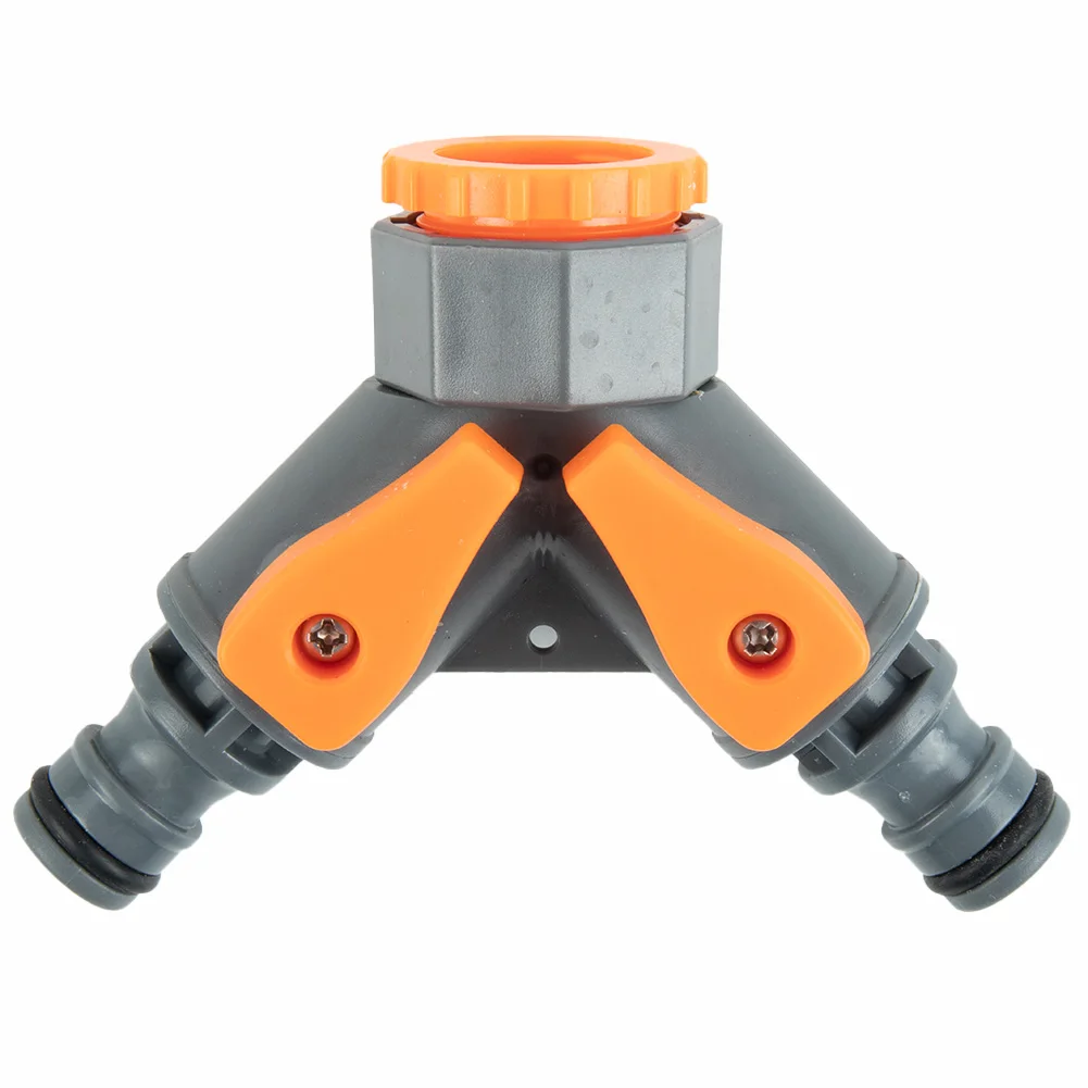 

1/2inch 3/4inch Garden Tap Hose Connectors Quick Connector 2 Way ABS Black On-off Valve Y Type Washing Machine