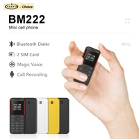 SERVO BM222 Mini Mobile Phone 2 SIM Bluetooth Dialer Magic Voice Auto Call Recorder Small Cellphone Bluetooth headset Super Mini 1