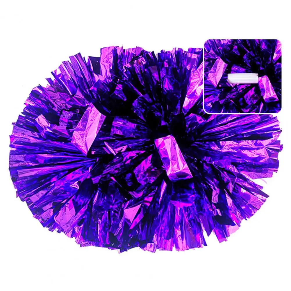 Cheerleading Pom Poms Shining Metallic Streamer Pompoms Cheerleading Hand Flower Pom Ball Club Dance Decorator