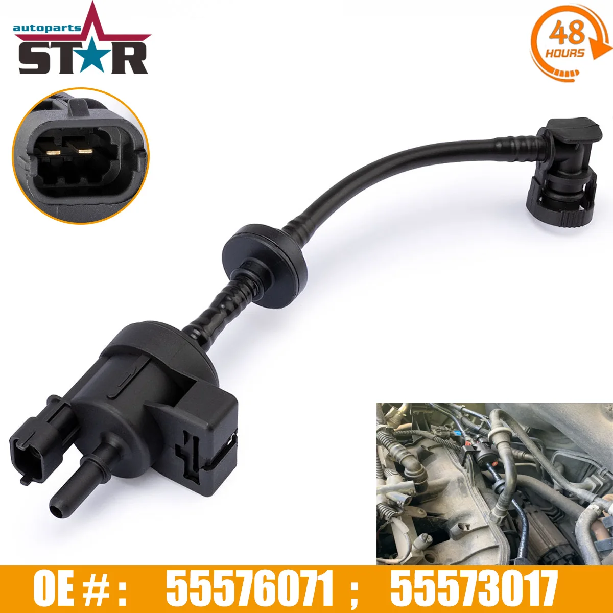 55576071 55573017 VCP Solenoid Valve Vapor Canister Purge For Buick Encore 2013- For Chevrolet Cruze 2013-2015 Sonic Trax
