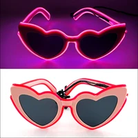 Light Up Led Glasses Neon Party Luminous Glasses EL Wire Glowing Sunglasses Novelty Gift for Adult Glow Bright Light Supplies - Pink 43