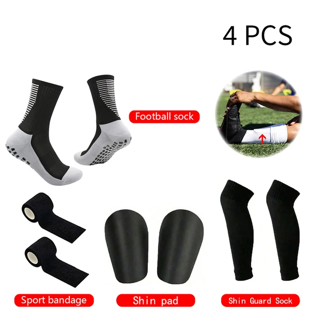 4 PCS Football Accessories Men Women Non-slip Sports Football Socks Bandage Shin Guards Elastic Socks Cover 4 PCS Football Accessories Men Women Non-slip Sports Football Socks Bandage Shin Guards Elastic Socks Cover