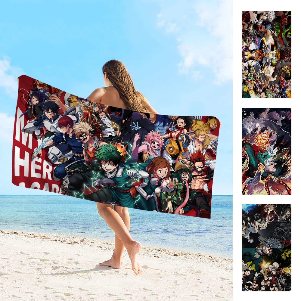 My hero academia Towel Microfiber Beach Towel Absorbent Quick dry Soft Yoga Swimming Resort Mountain Climbing Towel 2
