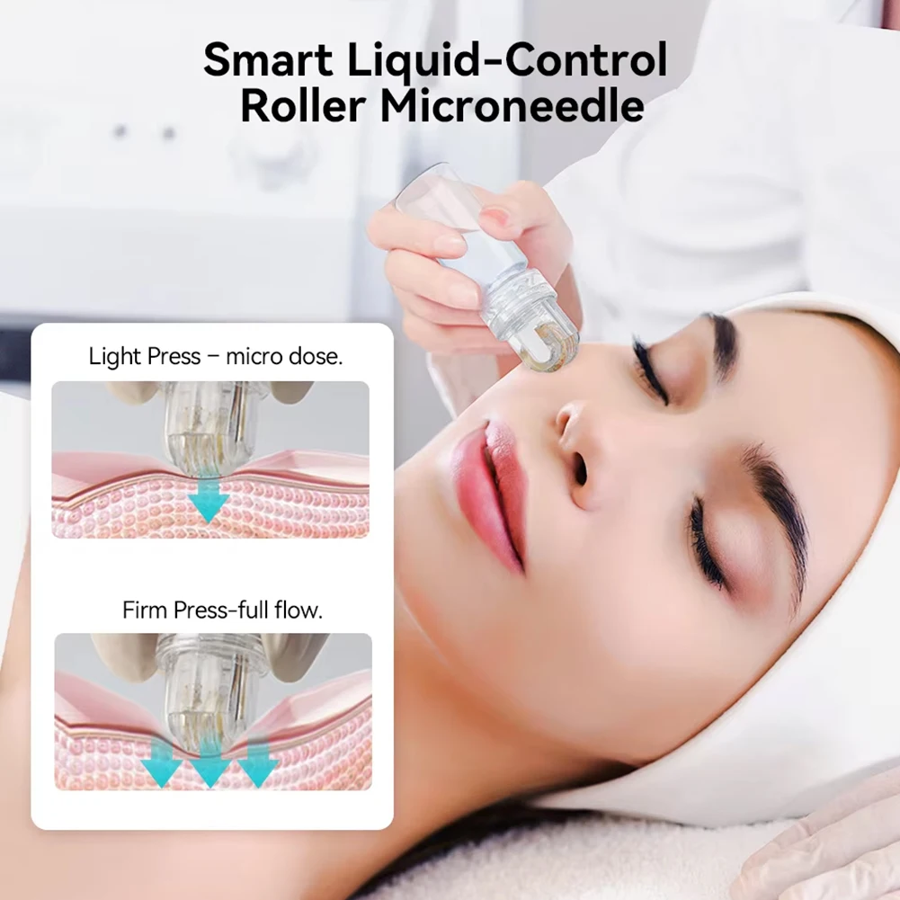 64pin Hydra Derma Roller Titanium Microneedle Dermaroller Hydrating Skin Rejuvenation Anti Wrinkle for Serum Roller No Liquid
