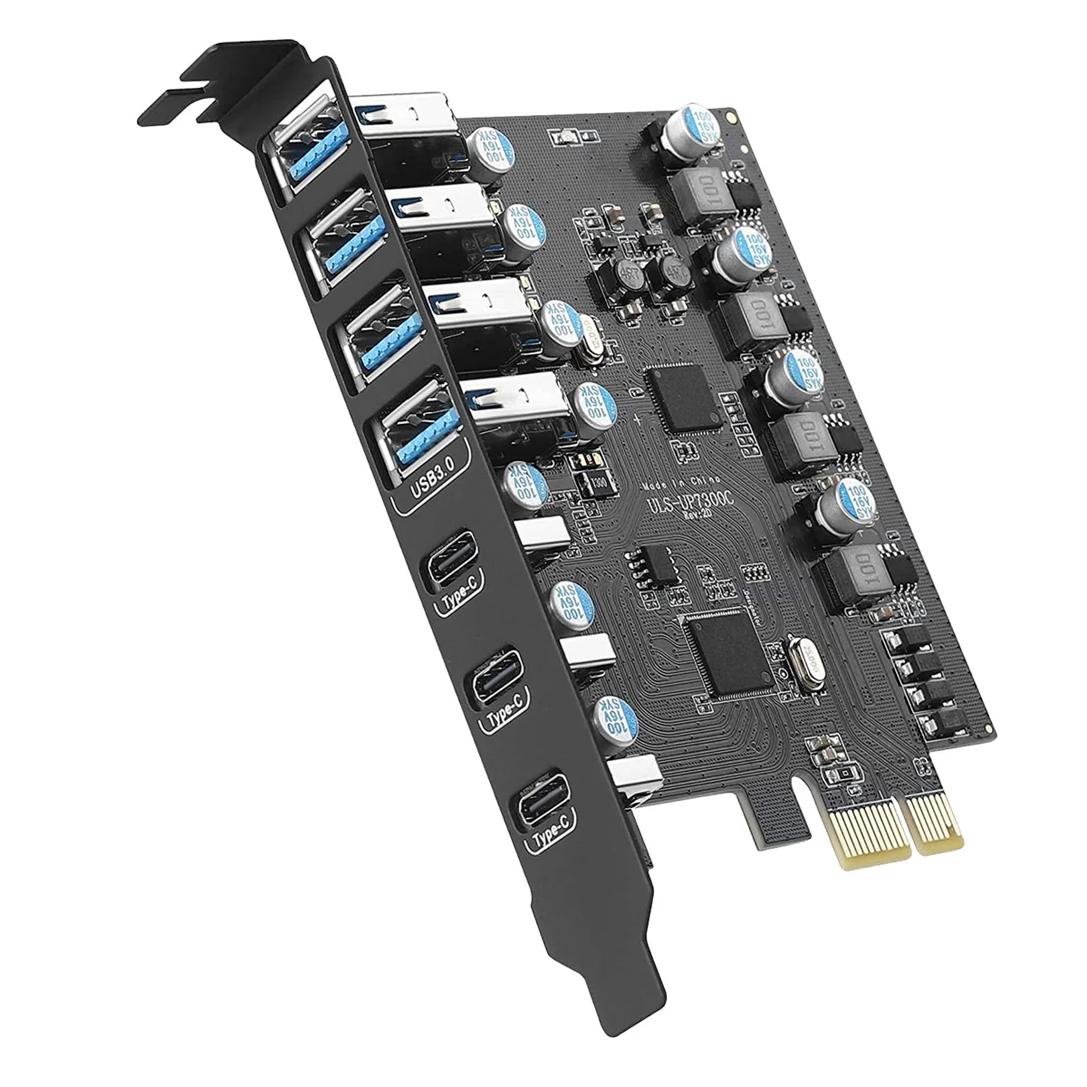 

Плата расширения PCI Express с 7 портами PCIe на USB 3,0, плата расширения PCI Express USB для ПК на настольном ПК, карта хоста с поддержкой Windows 10/8/7/XP
