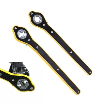 Car jack matching tool Labor saving wrench Long Handle Scissor Lug Wrench 360° Forward and Reverse Knob Design Tire Wheel Wrench 1