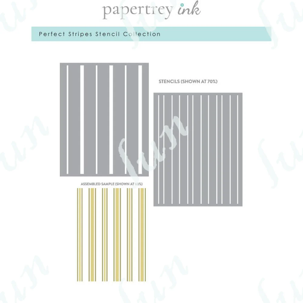 

Perfect Stripes Layering Stencils Reusable Crafts Template DIY Drawing Scrapbooking Coloring Folders Greeting Cards
