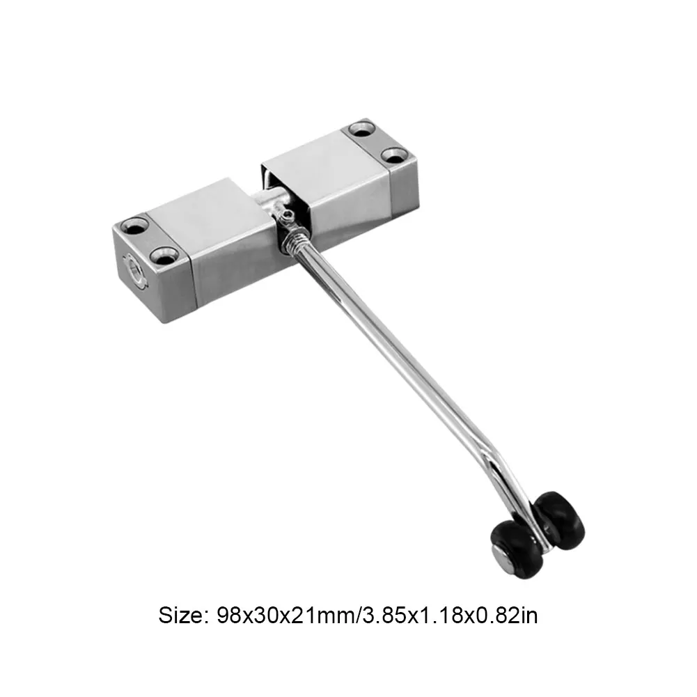 Adjustable Automatic Spring Door Closer Stainless Steel Surface Door Closers Punch-Free Cushioning Light Closers Silent