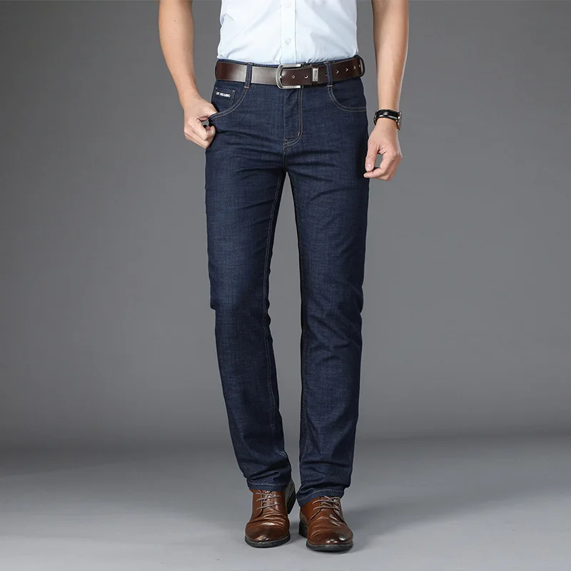 Browon Summer Jeans For Men 2022 Fashion Thin Men Business Casual Pants