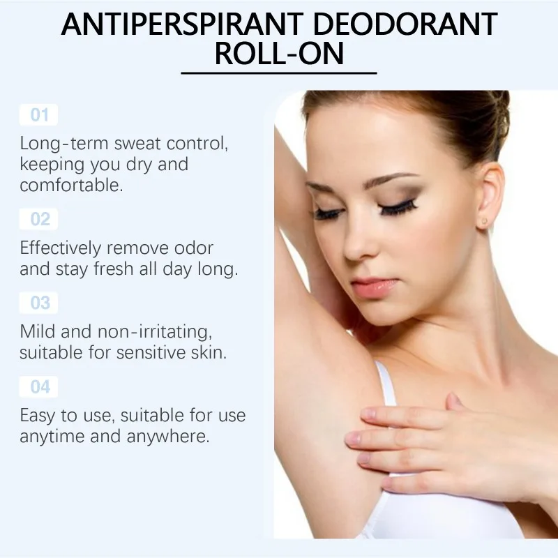 Protect Antiperspirant Deodorant Roll-On Relieves Armpit Body Odor Refreshing Antiperspirant Natural Fragrance Portable Product