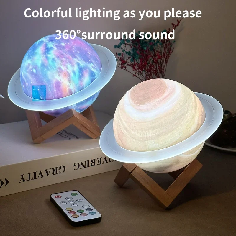 

Динамик Stero сабвуфер с длительным сроком службы батареи, портативный динамик с красочной ночью, яркий динамик с подставкой