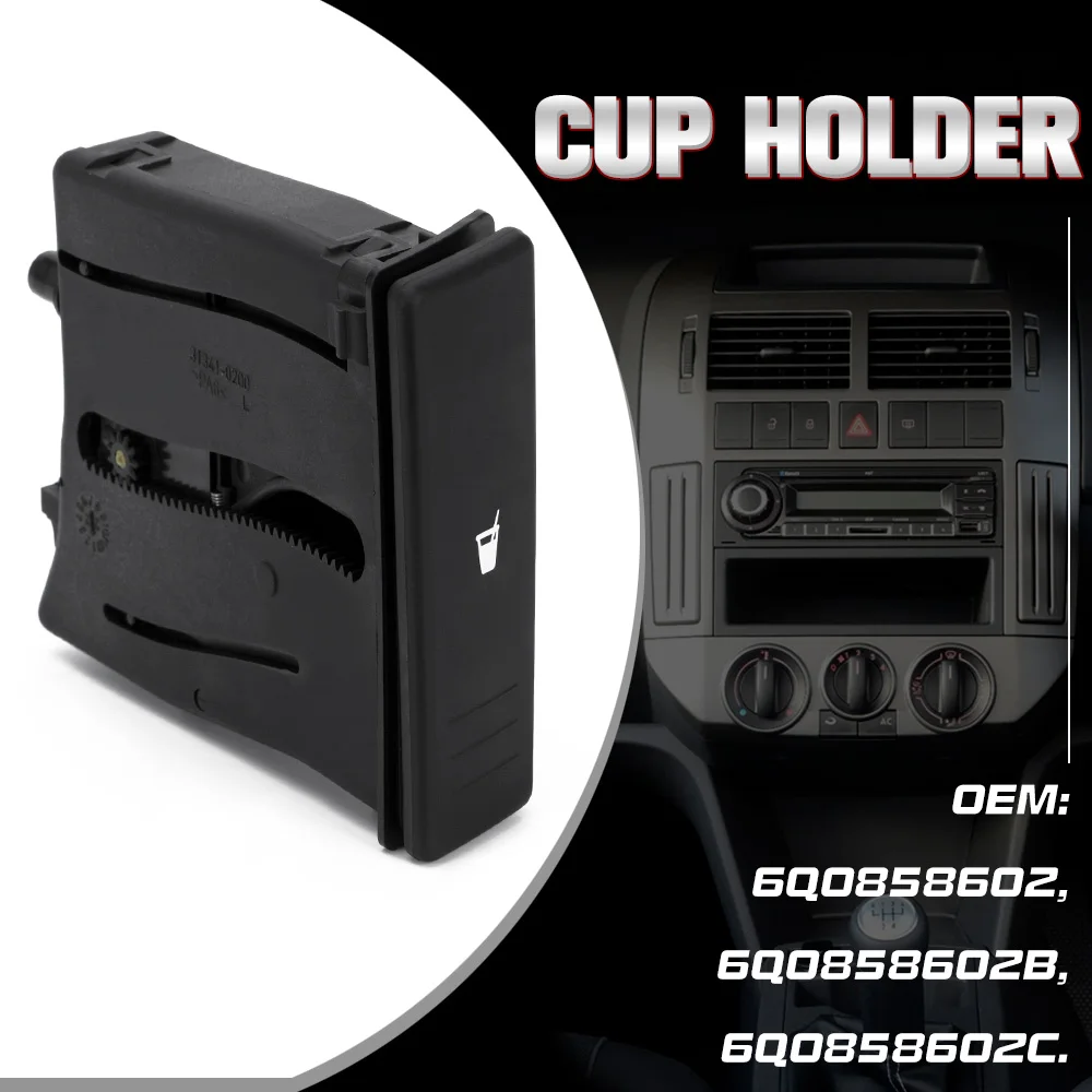 폴로 9N 2002 2003 2004 2005 2006 2007 2008 2009 2010 자동차 센터 콘솔 컵 홀더 6Q0 858 602 6Q 0858602 E