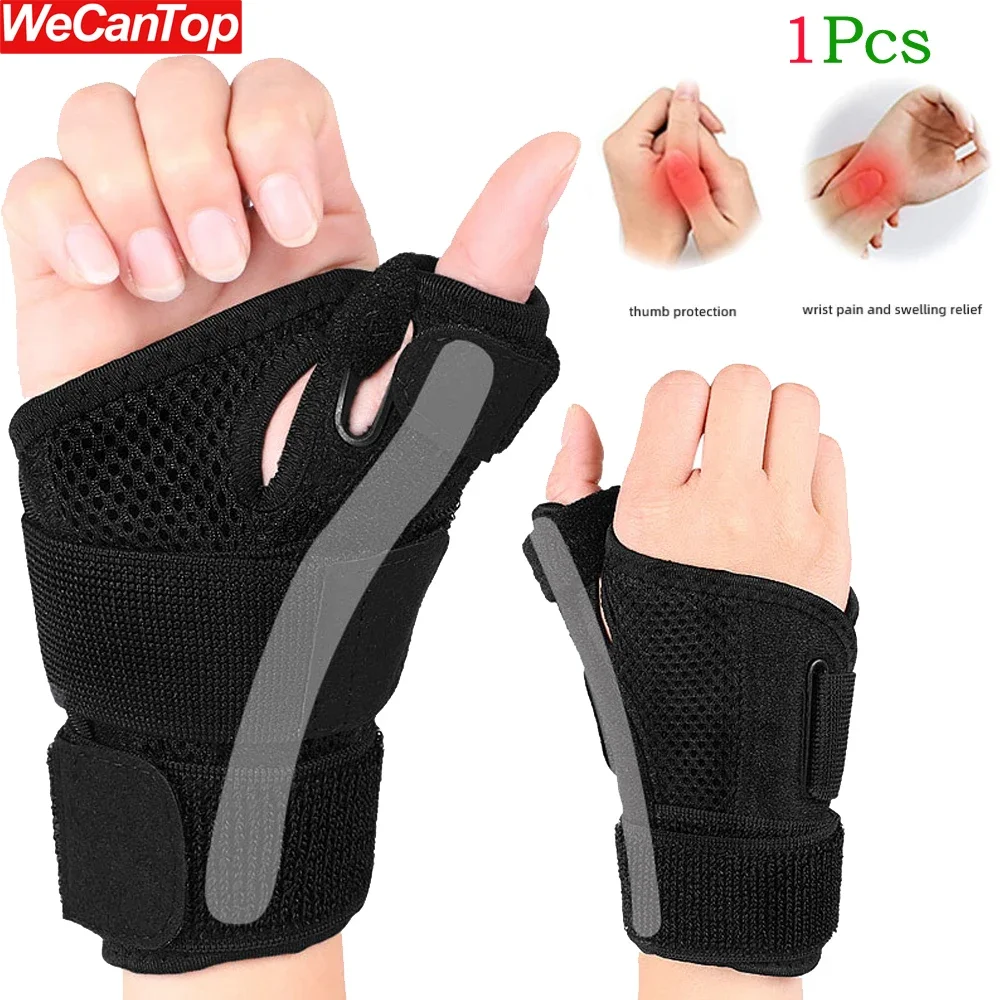 

1Pcs Thumb Splint & Wrist Brace for Women Men,Black Wrist Support for Arthritis,Adjust-to-Fit Thumb Stabilizer for Trigger Thumb