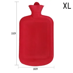 Insulated Portable Rubber Hot Water Bag for Winter Warmth - Hand and Feet Warmer in Assorted Colors (XL)