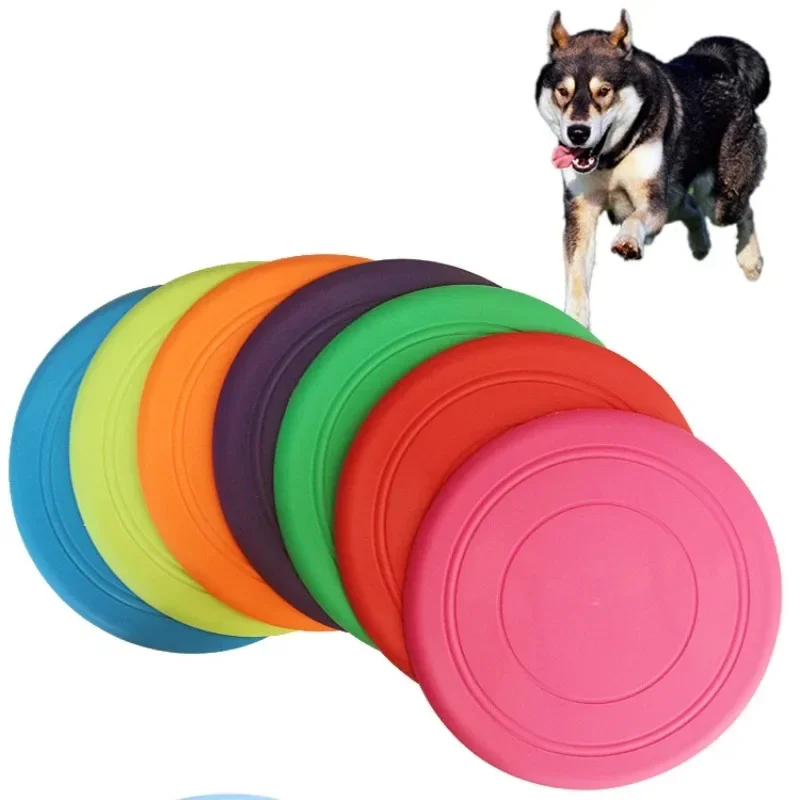 Silikon Fliegende Untertasse Tablett Hund Katze Spielzeug Gummi Fliegenden Scheiben Hund Spiel Beständig Kauen Welpen Ausbildung Lustige Interaktive Haustier Supplie