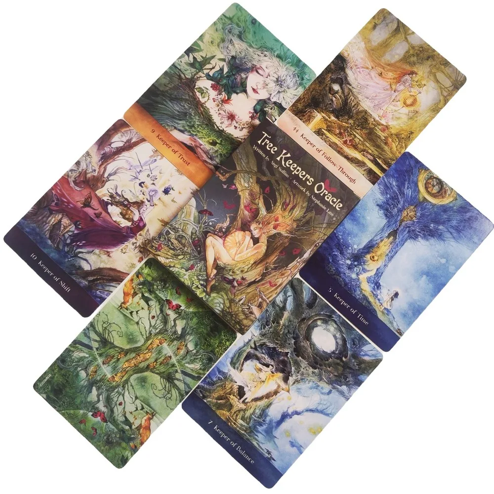 10.4*7.3cm Tree Keepers Oracle 44 Pcs Cards Oracle Deck Party Game 3