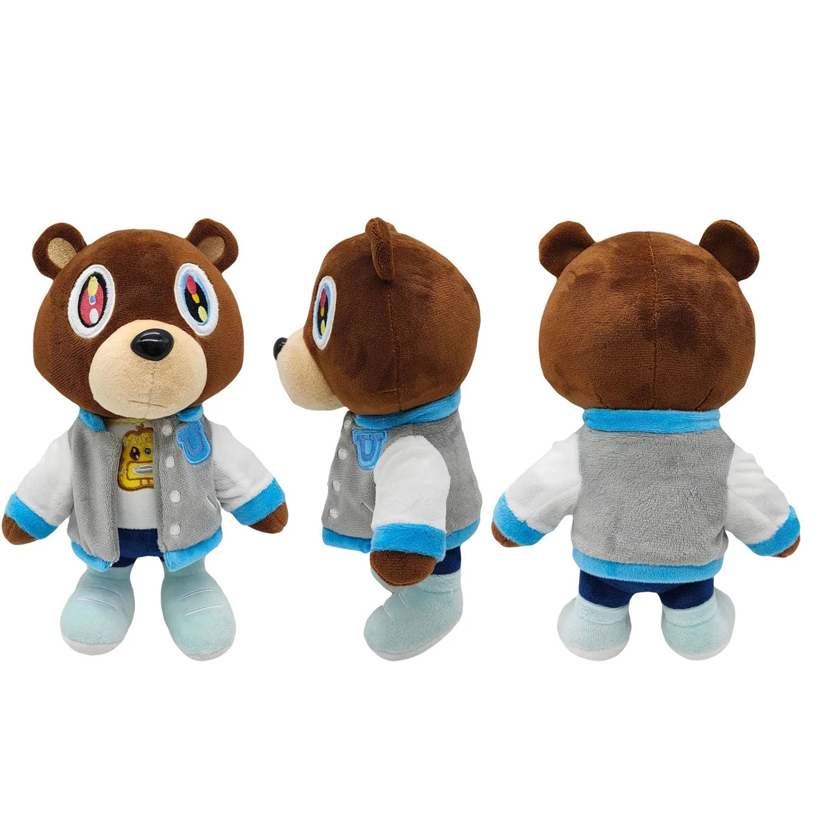 New 10 inch Kanye teddy bear stuffed animal plush toy suitable for children's birthdays, Easter gifts, stuffed animal toys 5