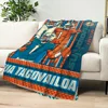 Fashion design M-Miami D-Dolphins comfort warm soft plush blanket for sofa living room office bedroom travel Flannel gift 5