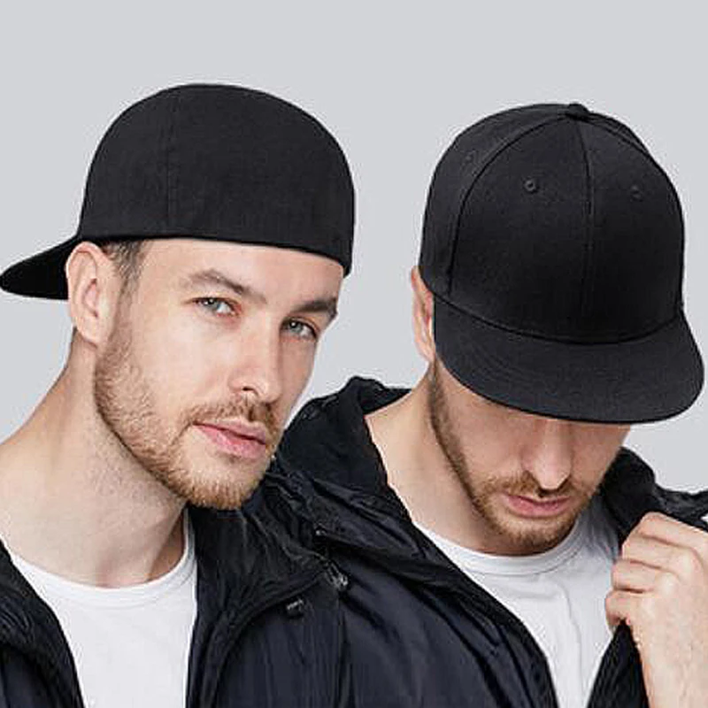새로운 스트레치 핏 풀 클로즈드 탄성 플렉시블 힙합 플랫 빌 캡 모자 핏 바이저 야구 스냅백 솔리드 에라 남녀 공용