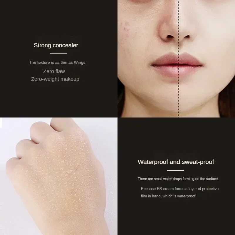 Waterproof BB Cream Liquid Concealer Matte Full Coverage Acne Scars Dark Circles Foundation Whitening Lasting Makeup Cosmetics bb cream