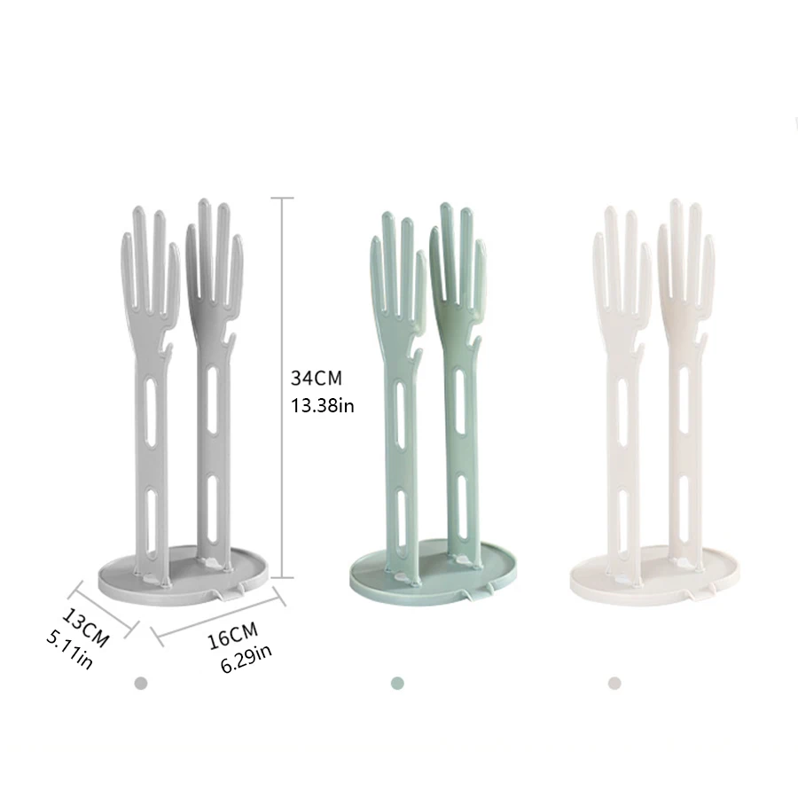 1PC Kitchen Glove Stand Holder Rubber Glover Dryer Rack Towel Holder Drain Countertop Storage Rack Kitchen Sink Accessories Tool 6
