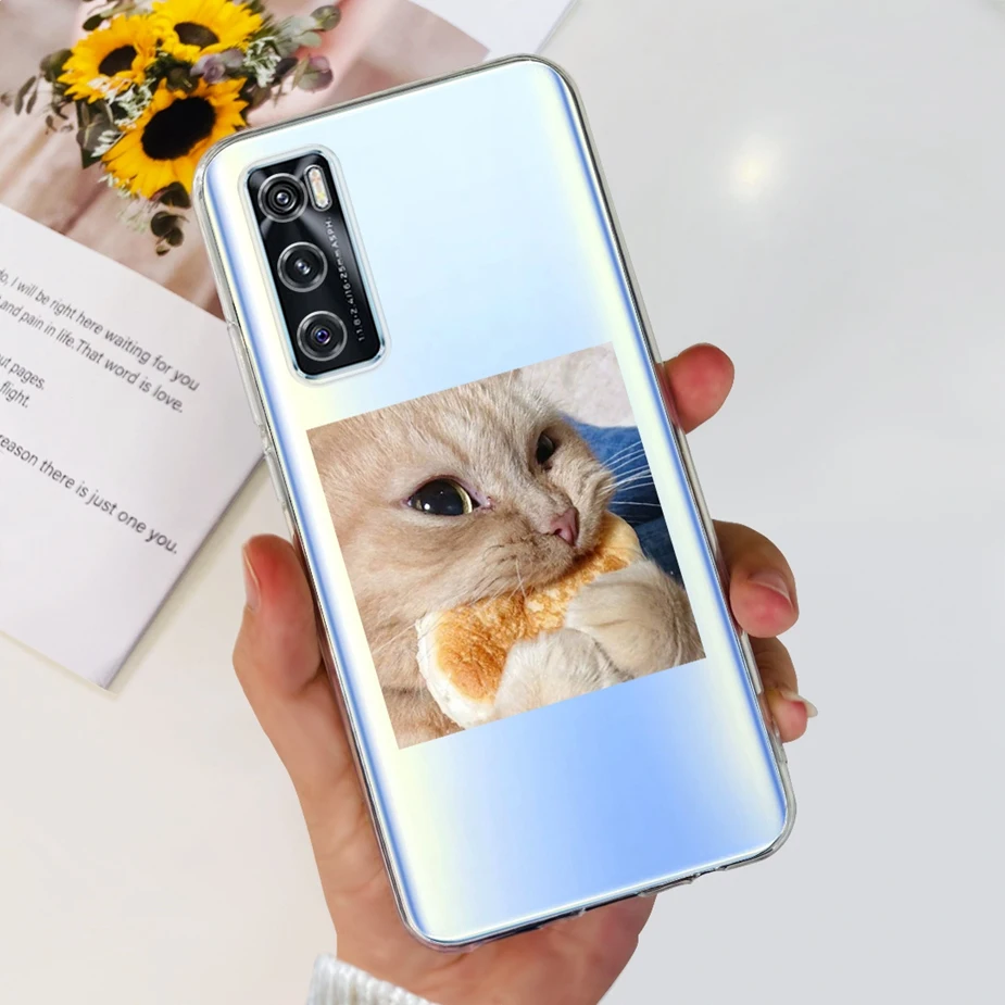 Stylish Painted Clear Silicone Phone Case with Soft Bumper