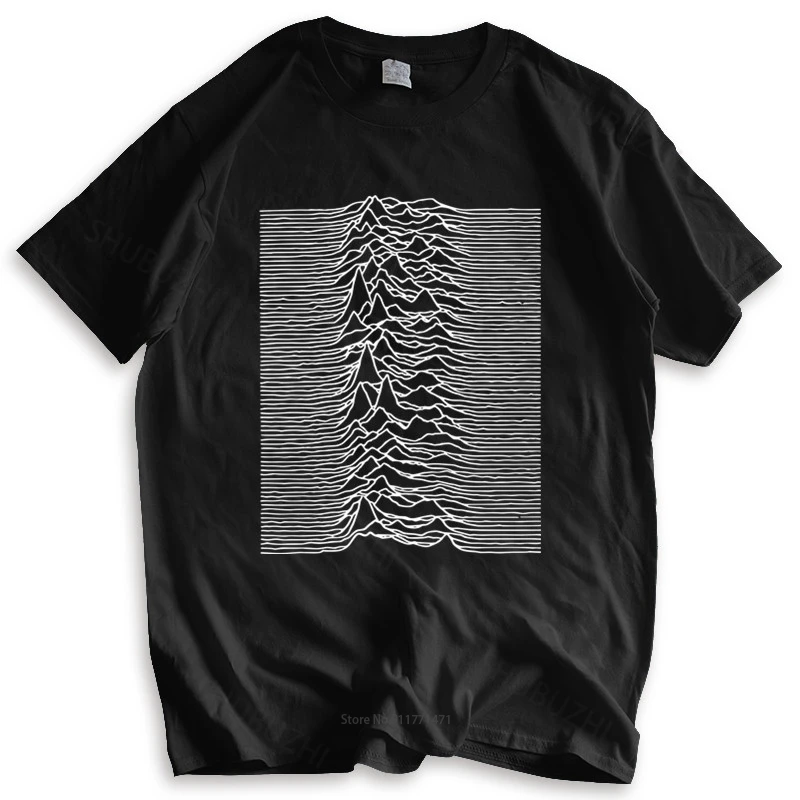 Maglietta Da Uomo In Cotone Top Joy Division Unknown Pleasures T Shirt Factory Record Ian Curtis Poster Vinyl New Fashion Tee-Shirt