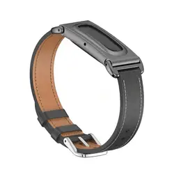 Stylish Microfiber Leather Band with Metal Frame - Breathable Strap (D)